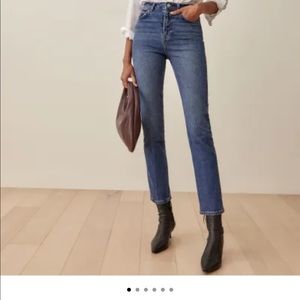 Reformation Liza high rise straight jean